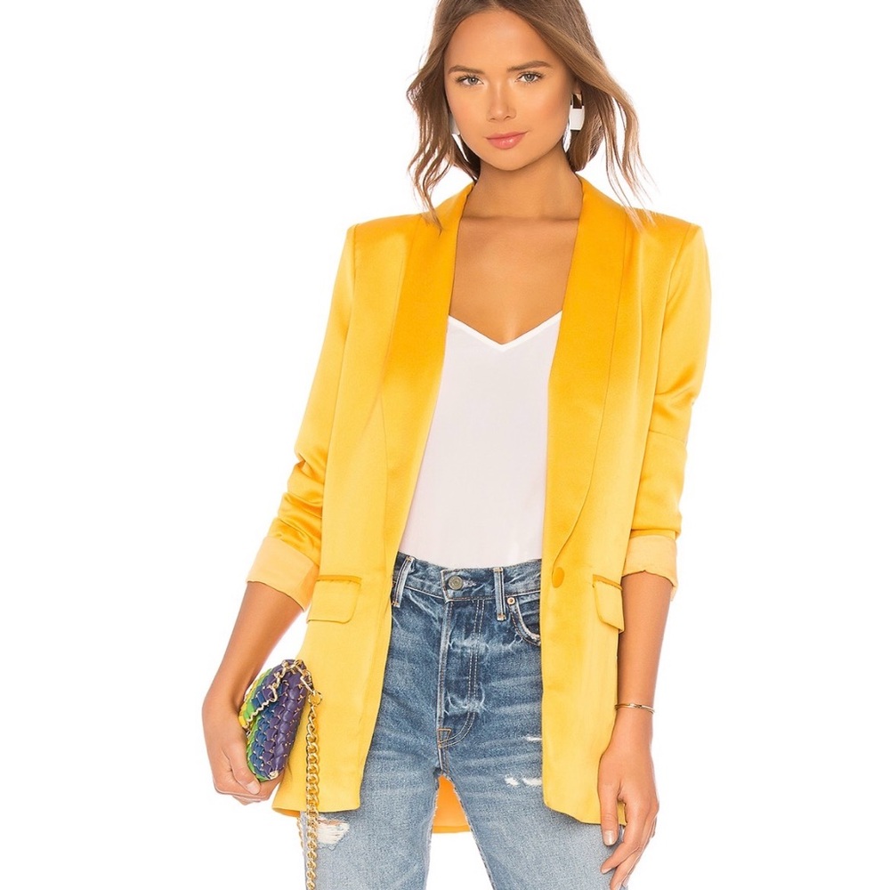 L'Academie Vibrant Yellow Blazer